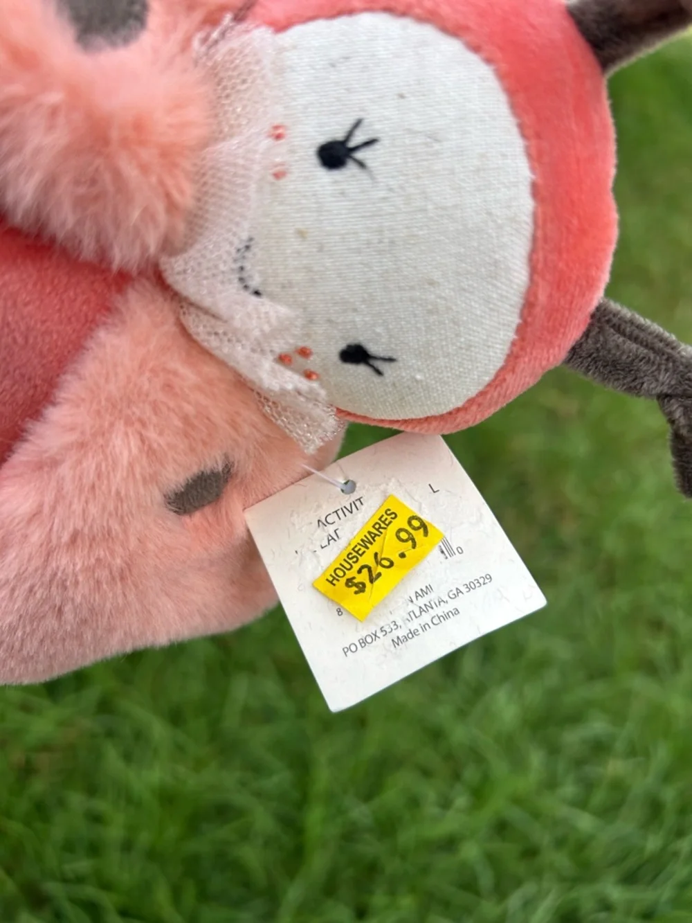 Mon Ami designs Pink Plush Ladybug Soft Cuddly Toy for Kids with chime